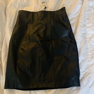 Express Leather Pencil Skirt